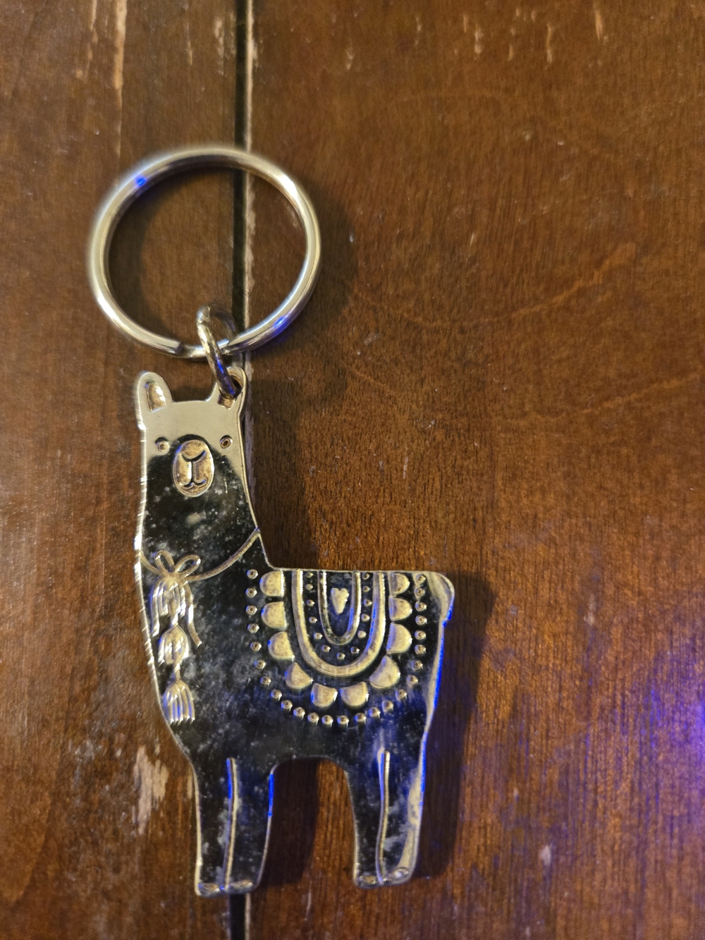 NATURAL LIFE Silver Llama Keychain